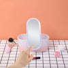 LED Makeup Mirror Storage Box: Portable & Travel-Friendly Organizer