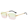 Trendy Frameless Square Trimming Sunglasses