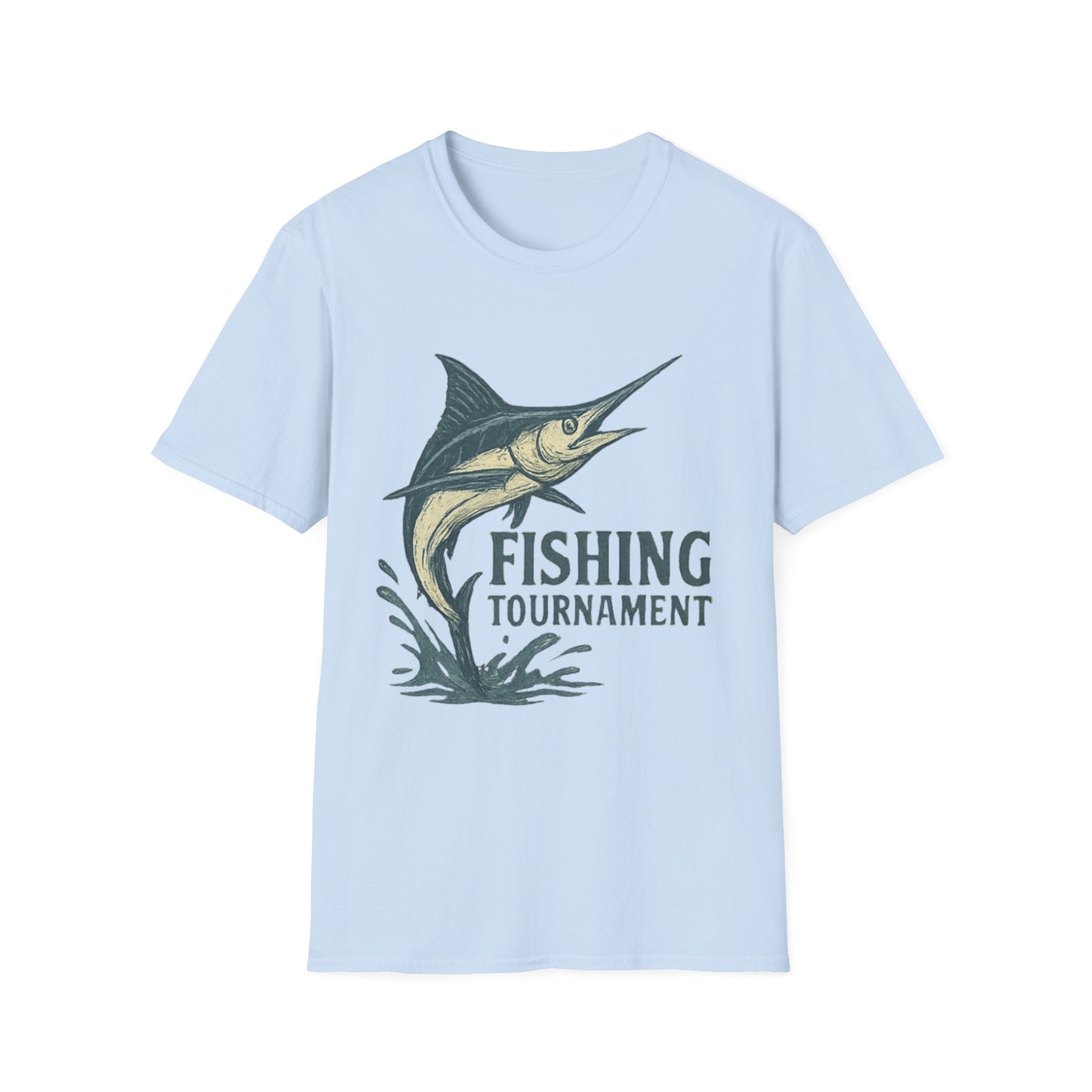 Fishing Tournament T-Shirt — Marlin Splash Graphic Tee for Anglers
