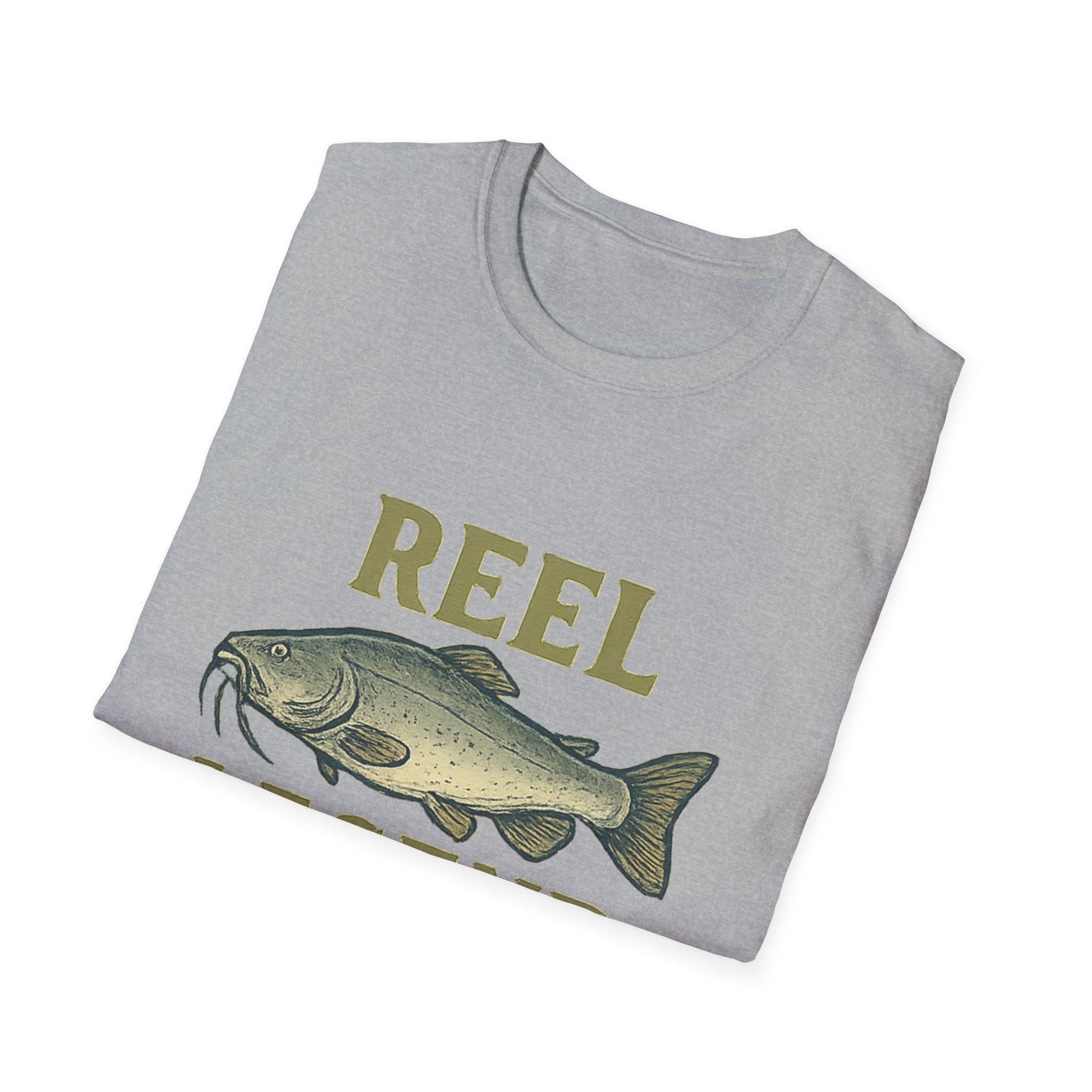 Reel Legend Fishing T-Shirt — Vintage Catfish Graphic Tee for Anglers
