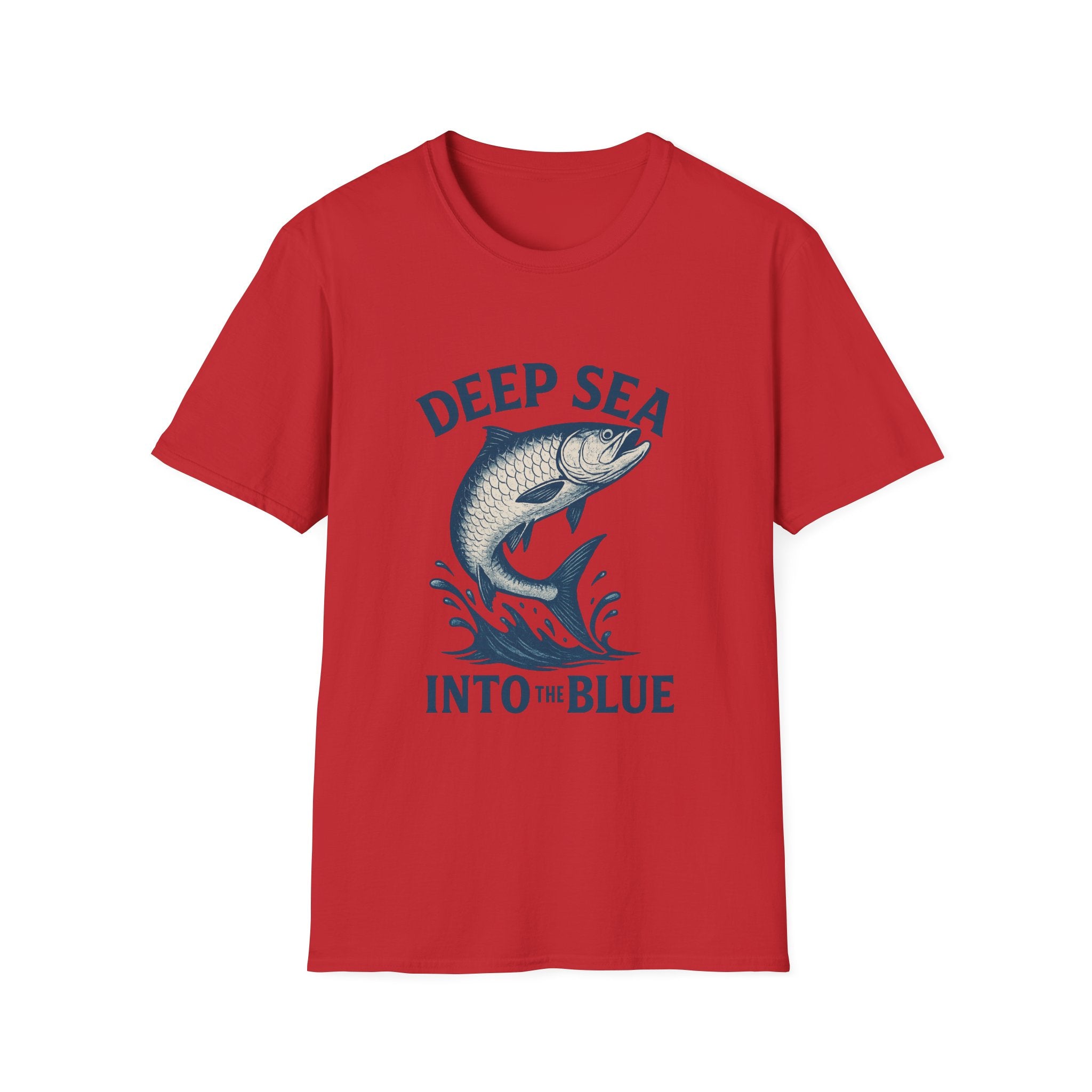 Deep Sea Fishing T-Shirt — "Deep Sea Into the Blue" Graphic Tee