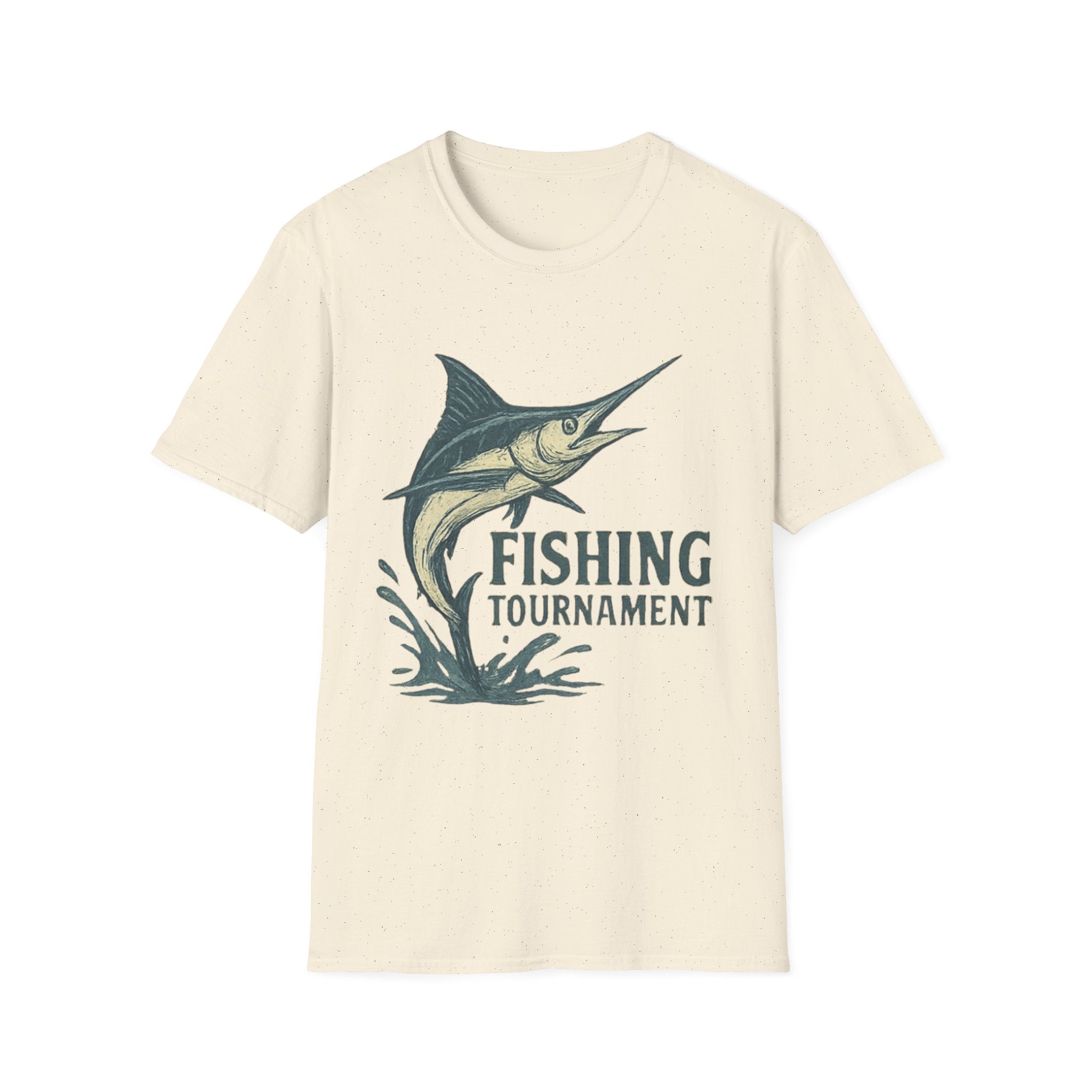 Fishing Tournament T-Shirt — Marlin Splash Graphic Tee for Anglers