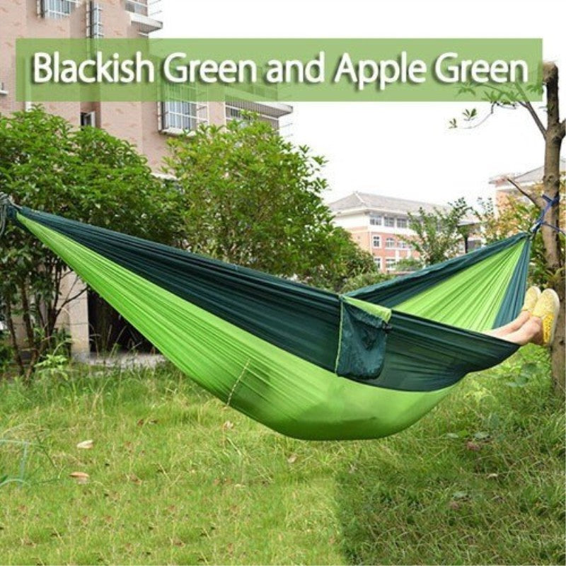 Premium Outdoor Hammock - Durable 210T Nylon Parachute Fabric, Portable & Comfortable for Camping, Hiking