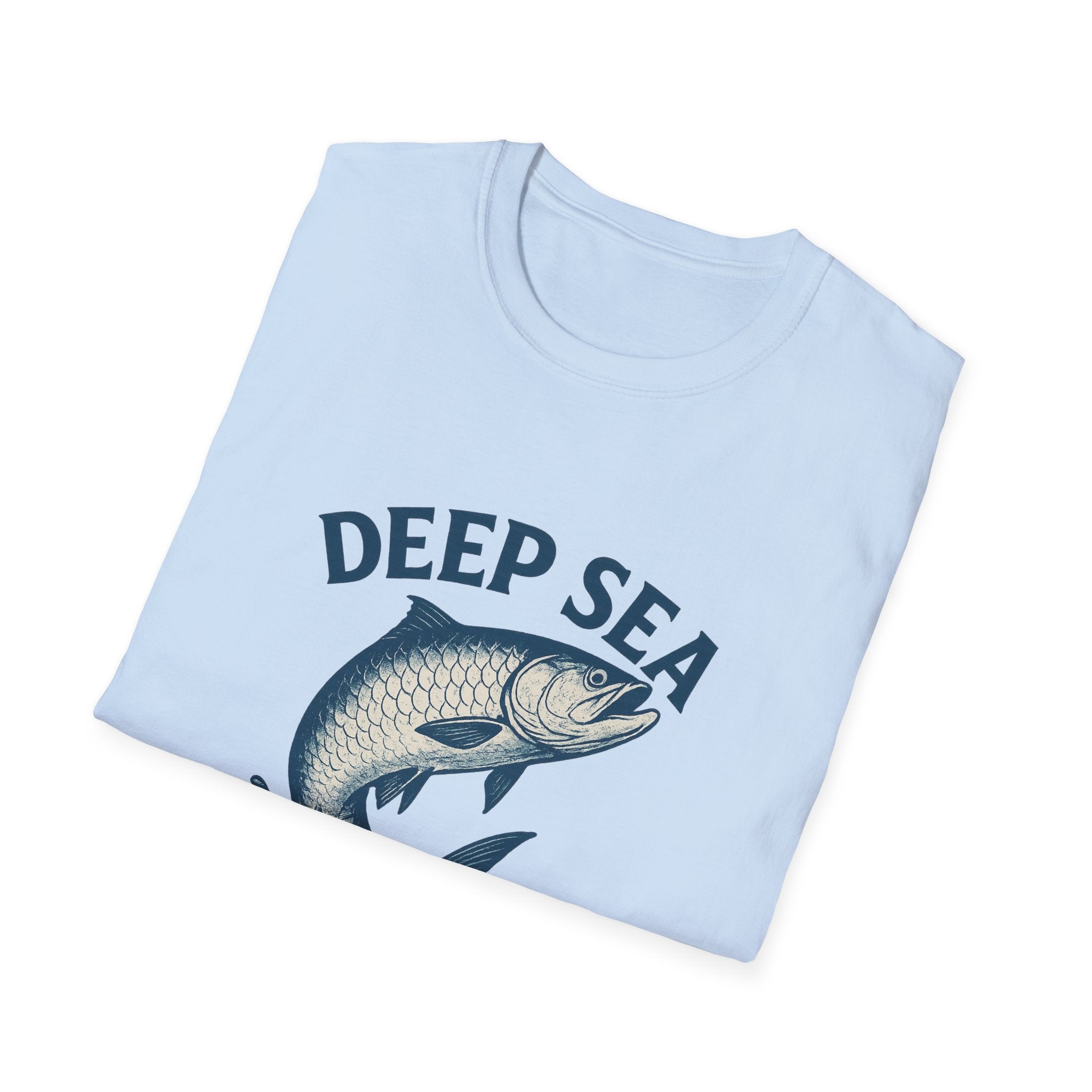 Deep Sea Fishing T-Shirt — "Deep Sea Into the Blue" Graphic Tee