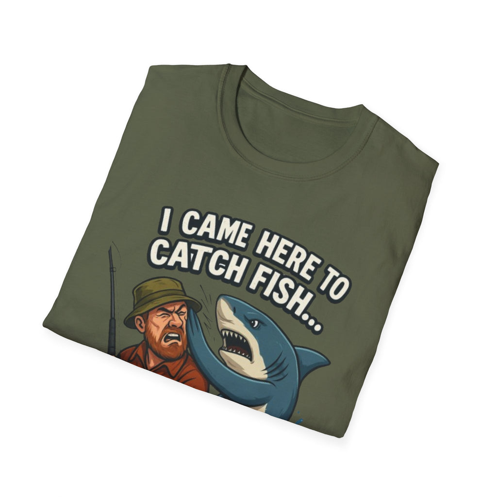 Fishing T-Shirt — "I Came Here To Catch Fish, Not These Hands" Funny Angler Tee
