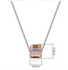 Elegant Aurora Sugar Cube Pendant Necklace