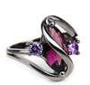Retro Purple Zircon Crystal Ring
