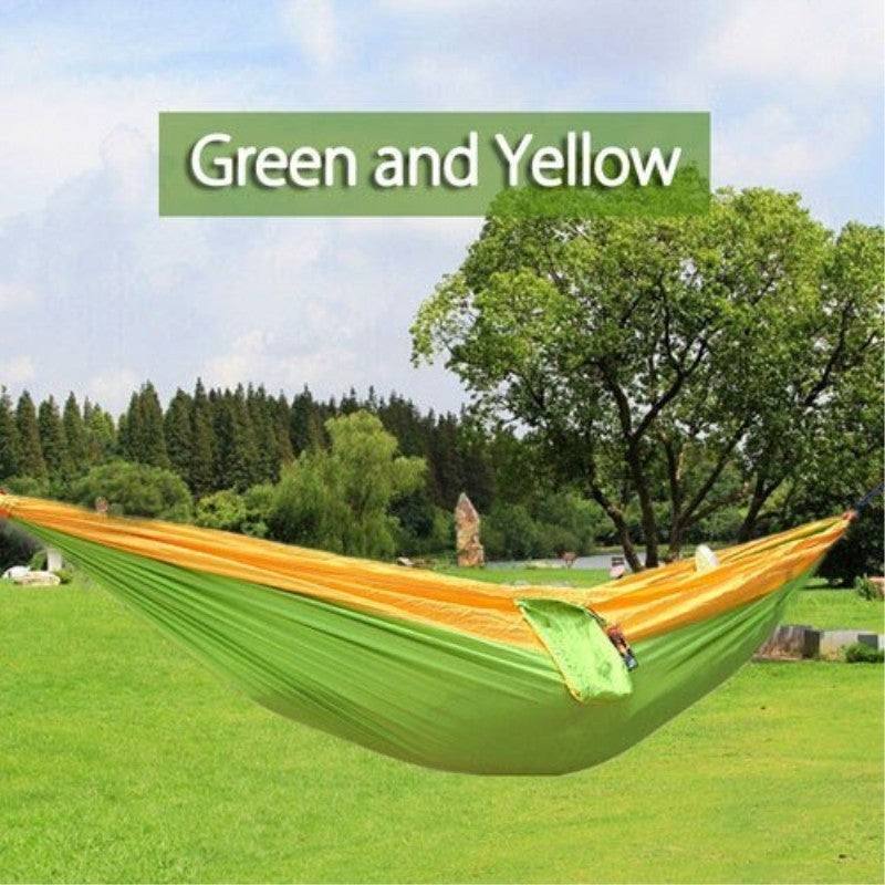 Premium Outdoor Hammock - Durable 210T Nylon Parachute Fabric, Portable & Comfortable for Camping, Hiking