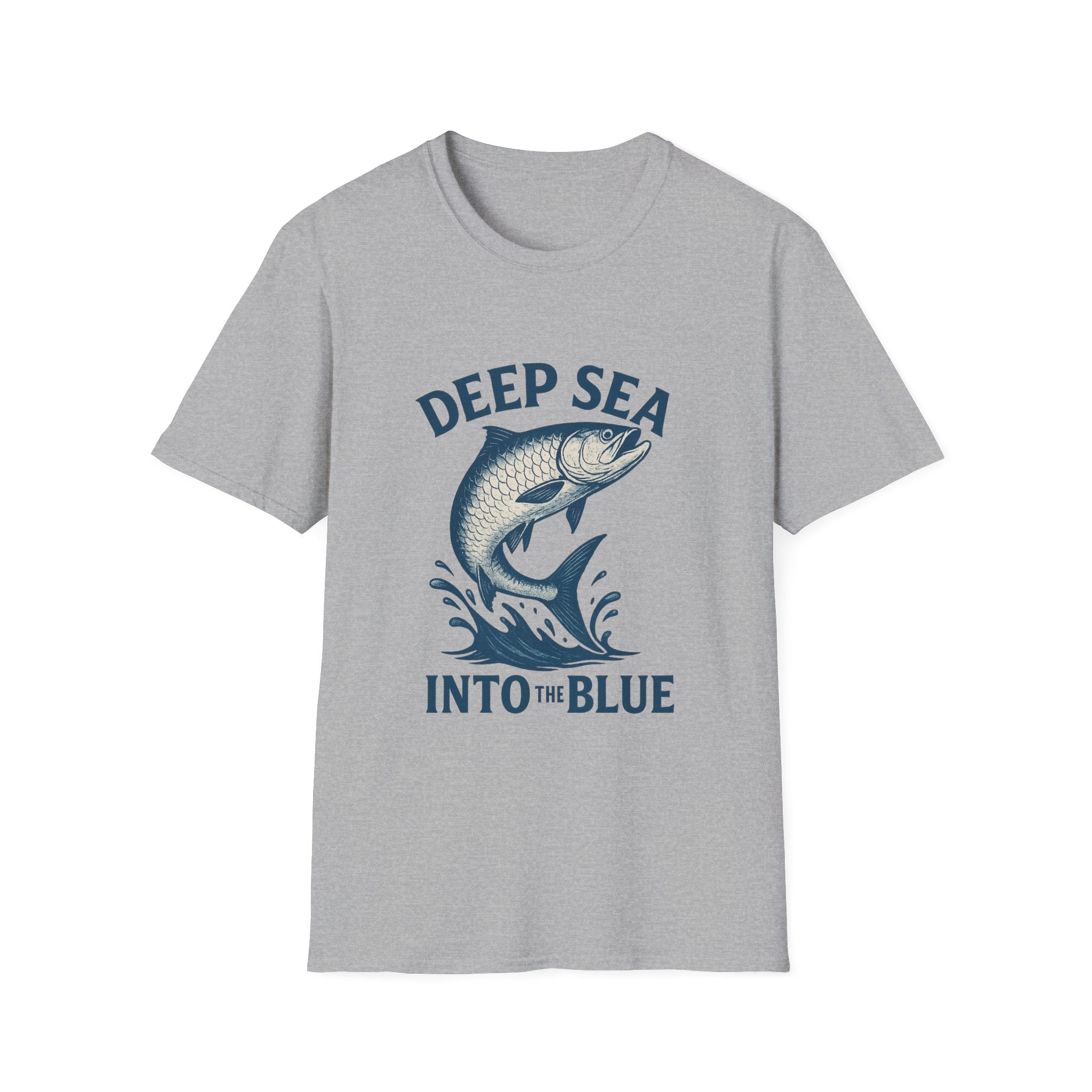 Deep Sea Fishing T-Shirt — "Deep Sea Into the Blue" Graphic Tee