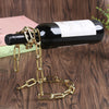 Unique Suspended Wrought Iron Chain Wine Shelf