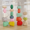 Wooden Colorful Stacked Stones Puzzle | Creative Building Blocks