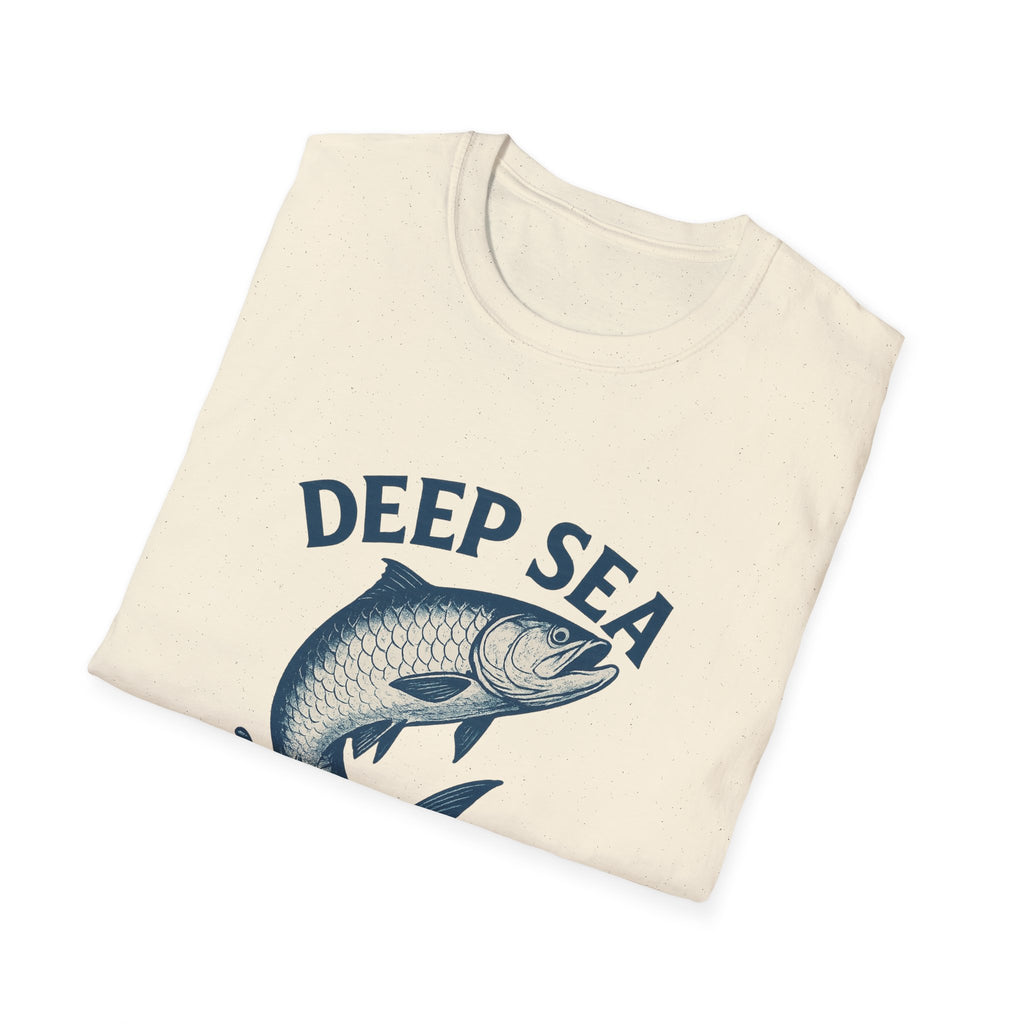 Deep Sea Fishing T-Shirt — "Deep Sea Into the Blue" Graphic Tee