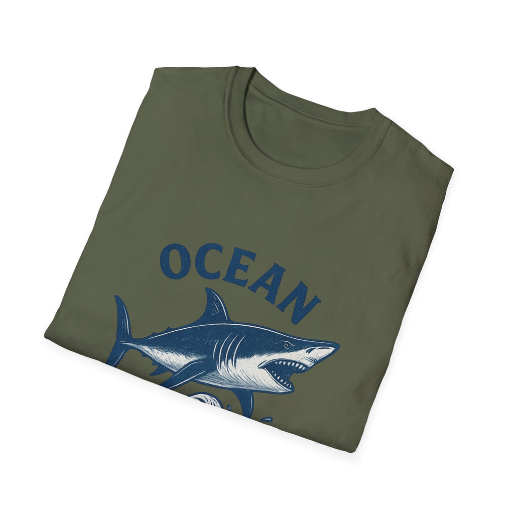 Ocean Hunter Shark T-Shirt — Graphic Marine Fishing Tee