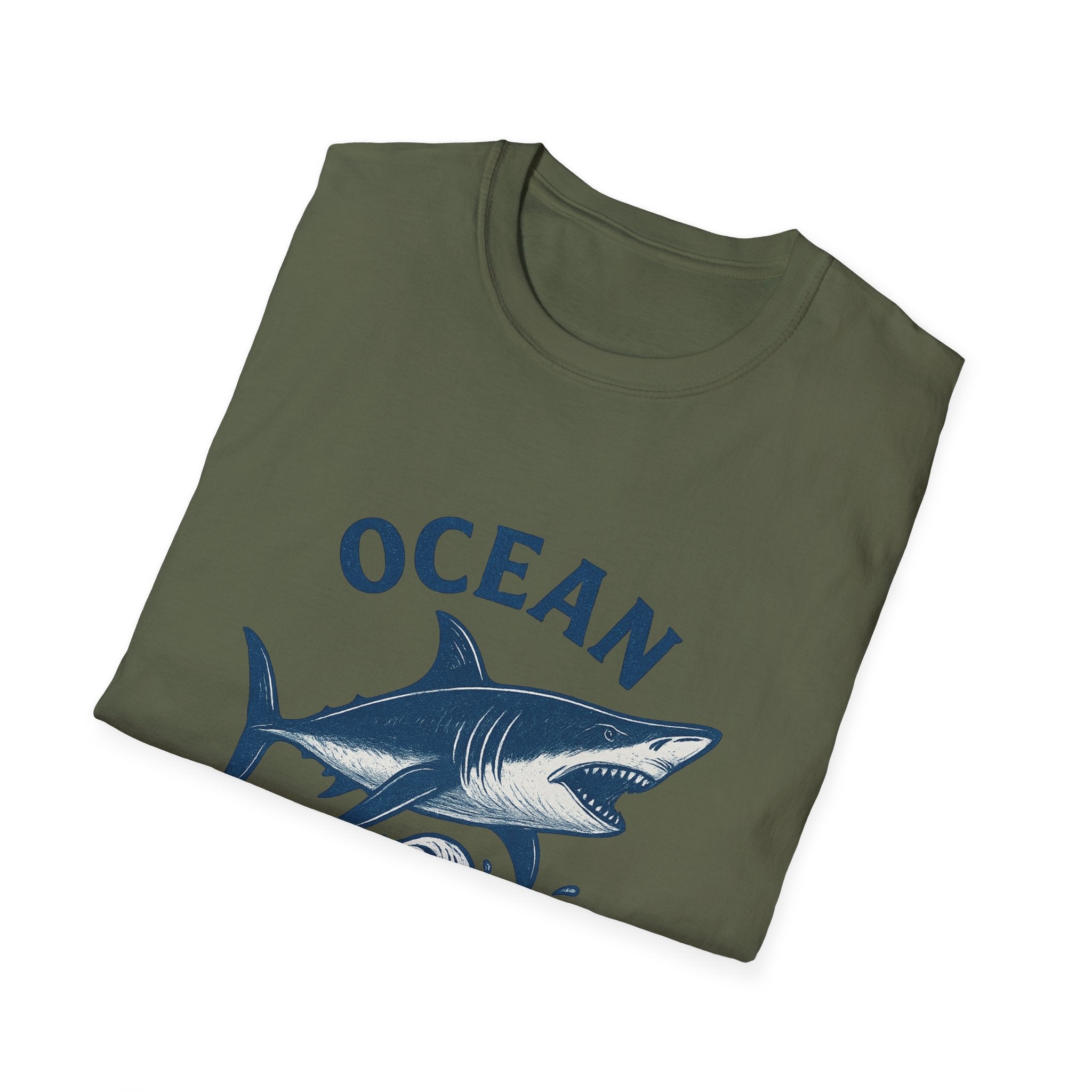 Ocean Hunter Shark T-Shirt — Graphic Marine Fishing Tee