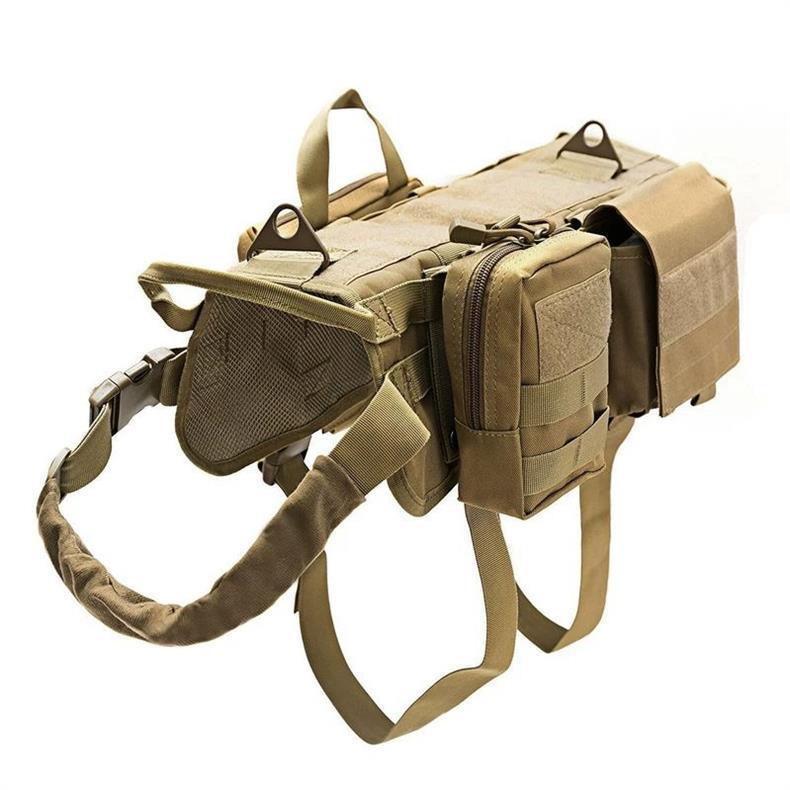 Tactical Dog Harness with MOLLE System - Adjustable Military Vest for Dogs