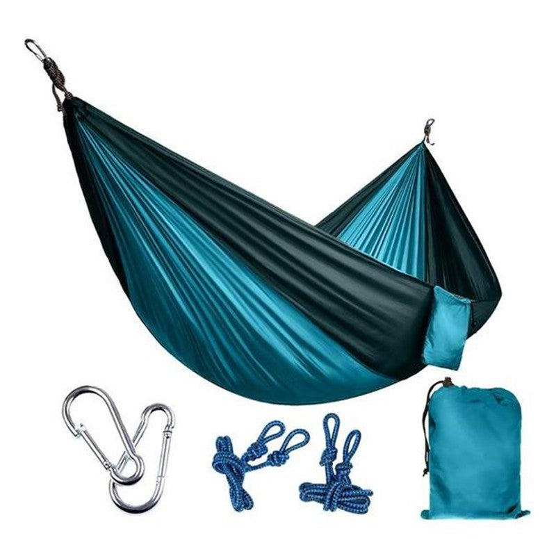 Premium Outdoor Hammock - Durable 210T Nylon Parachute Fabric, Portable & Comfortable for Camping, Hiking