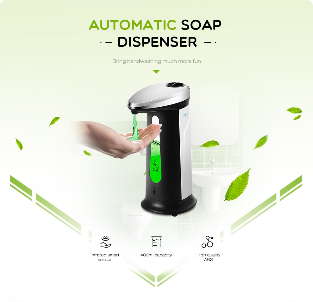 Smart Touchless 400ml Soap Dispenser with Infrared Sensor