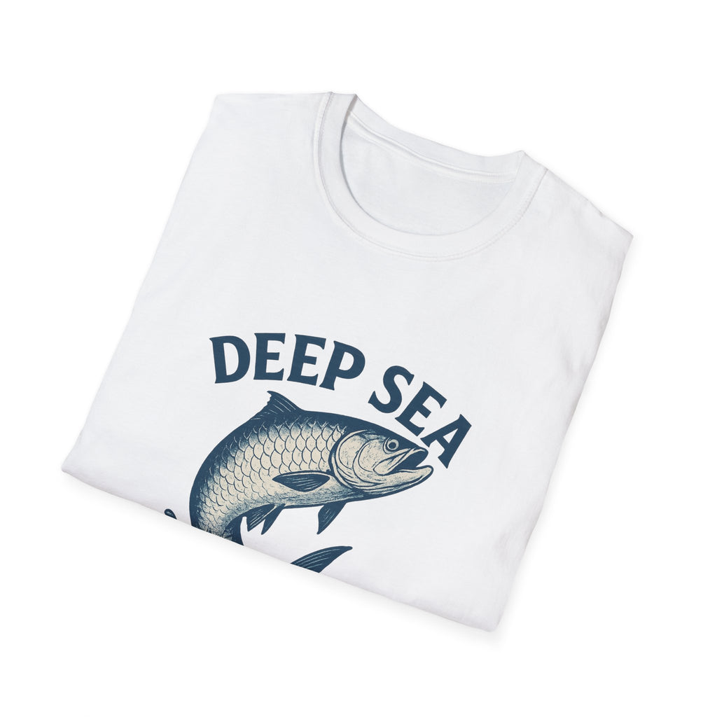 Deep Sea Fishing T-Shirt — "Deep Sea Into the Blue" Graphic Tee