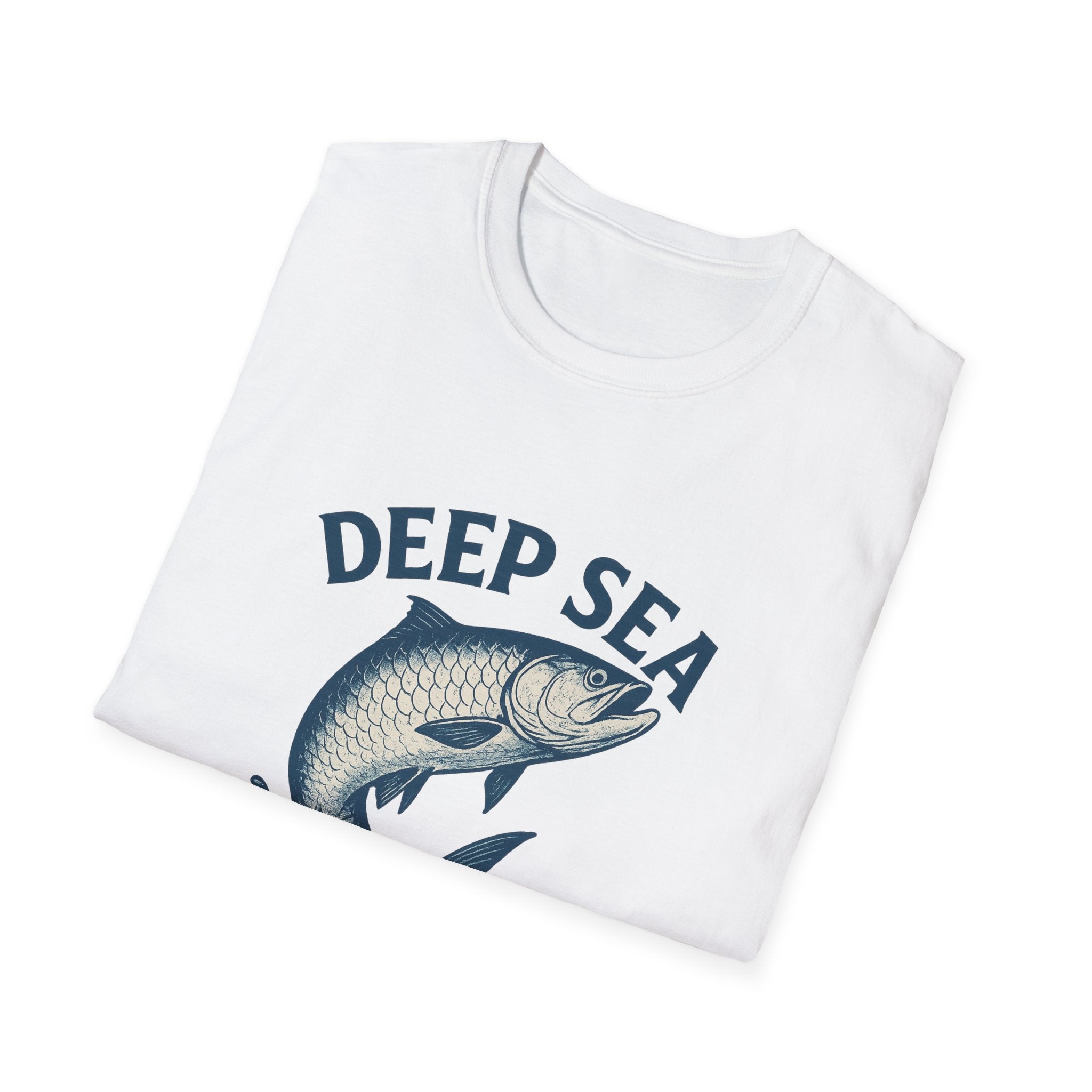 Deep Sea Fishing T-Shirt — "Deep Sea Into the Blue" Graphic Tee