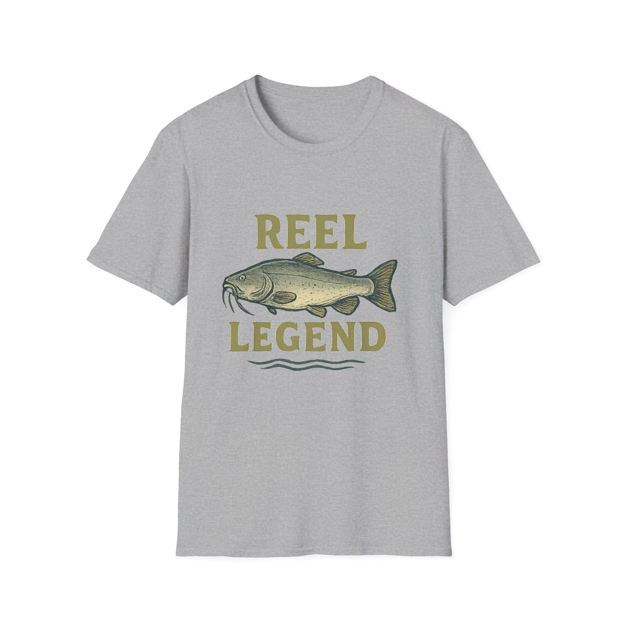 Reel Legend Fishing T-Shirt — Vintage Catfish Graphic Tee for Anglers