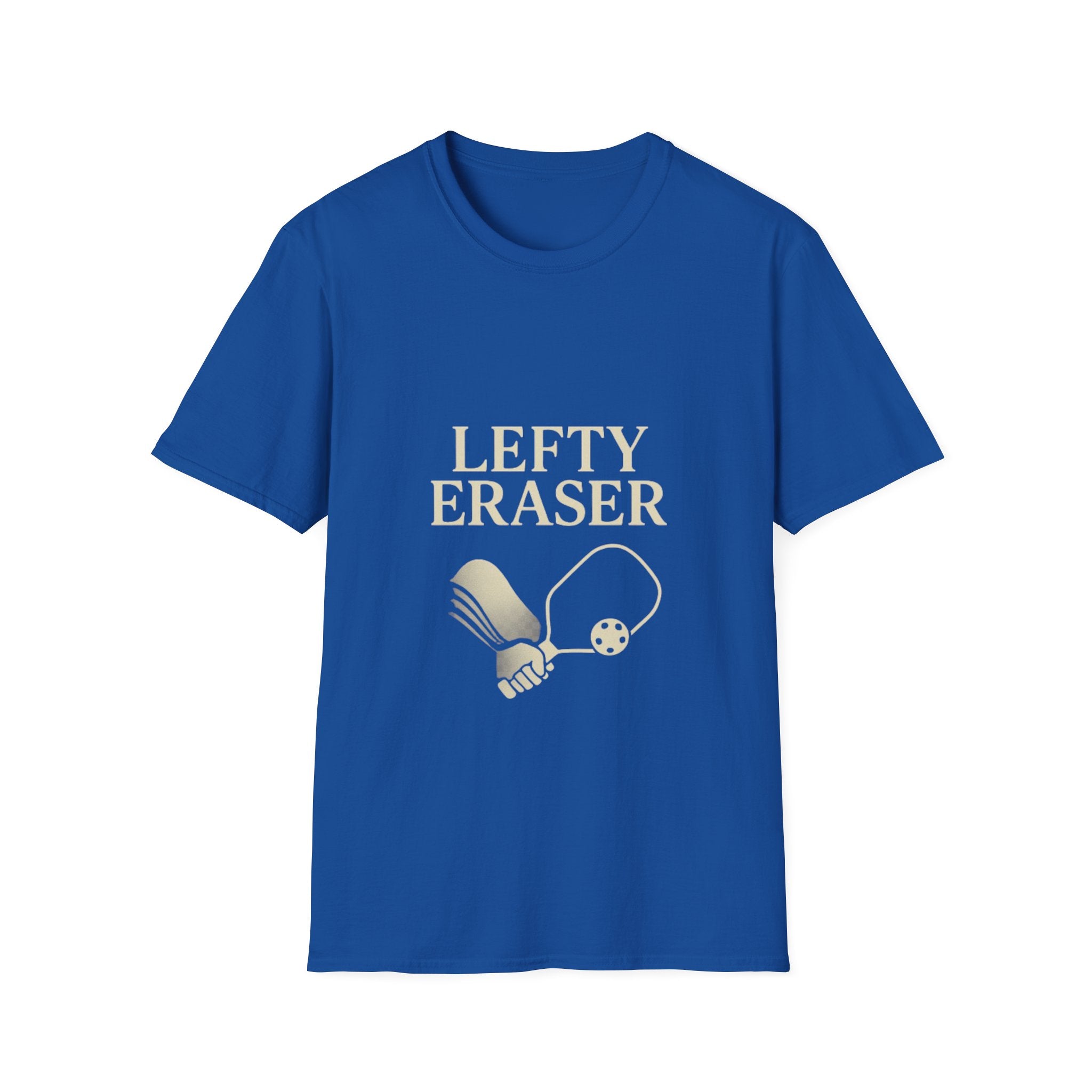 Lefty Eraser Pickleball T-Shirt — Funny Left-Handed Gifts, Left-Hand Pride Tee