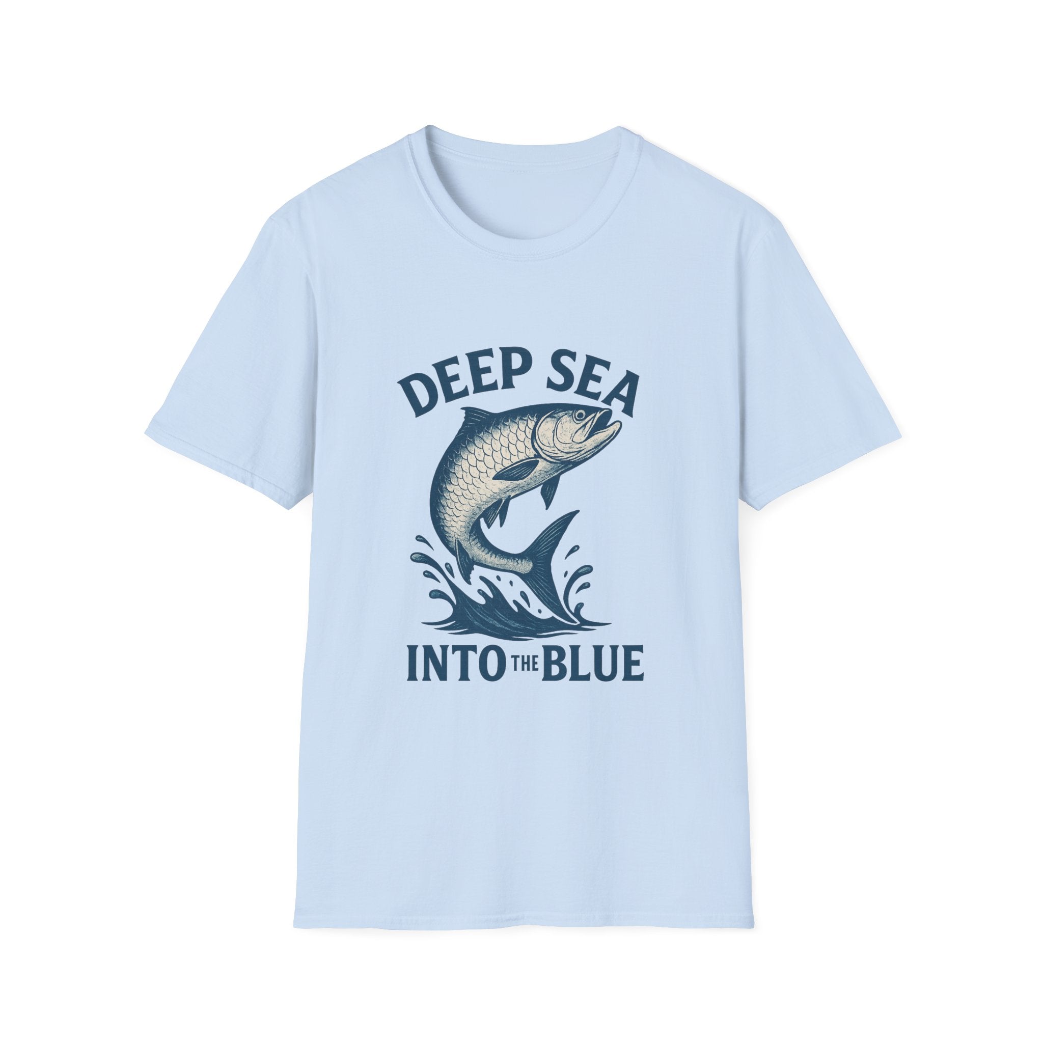 Deep Sea Fishing T-Shirt — "Deep Sea Into the Blue" Graphic Tee