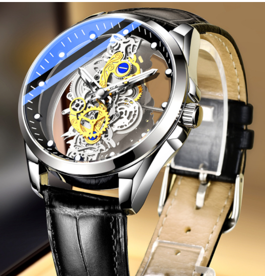 Luxury Gold Skeleton Automatic Men's Watch