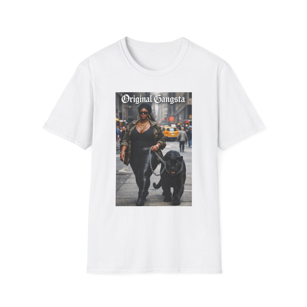 T-Shirt — Original Gangsta Graphic Tee (Woman with Bulldog)
