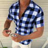 Men's Plaid Zipper T-Shirt | Short Sleeve Summer Fashion