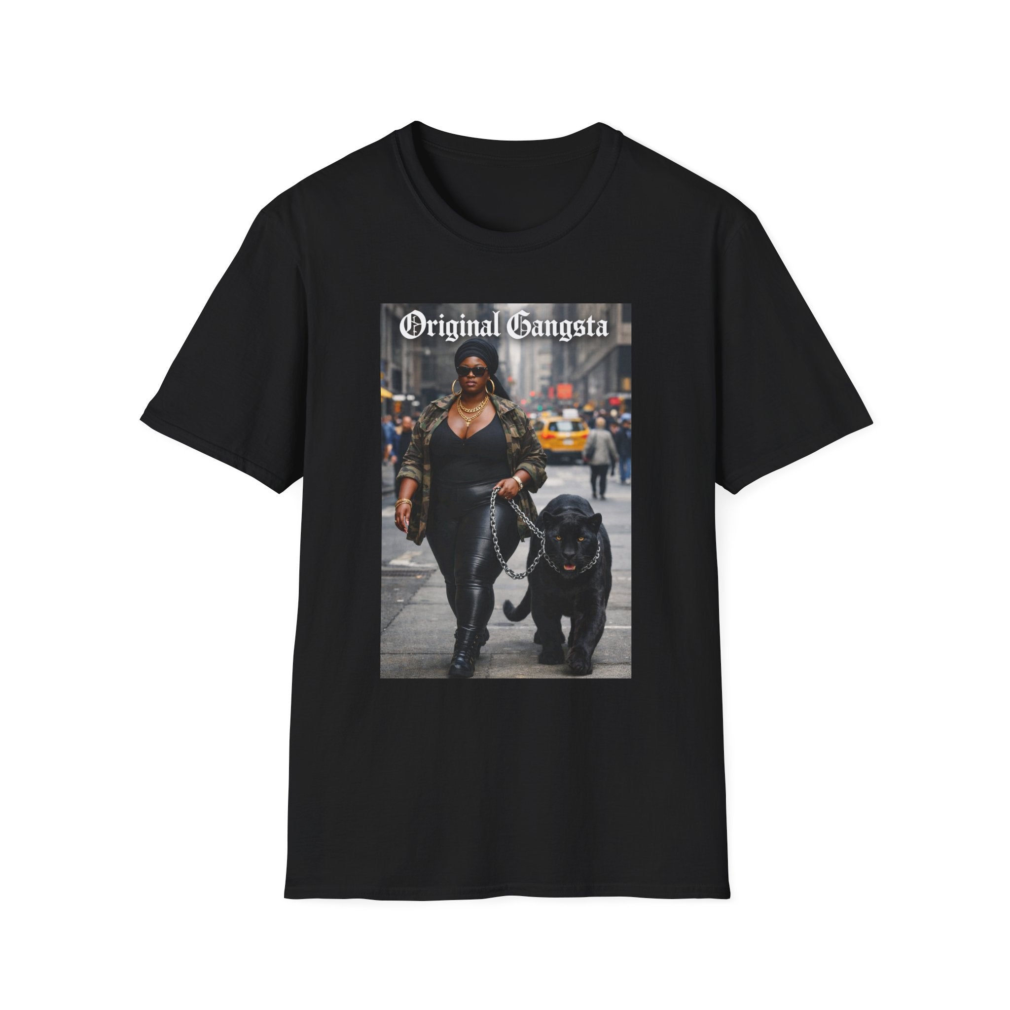 T-Shirt — Original Gangsta Graphic Tee (Woman with Bulldog)
