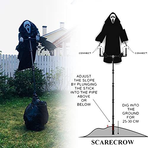 Unique Skull Screaming Scarecrow - Perfect Halloween & Garden Decor