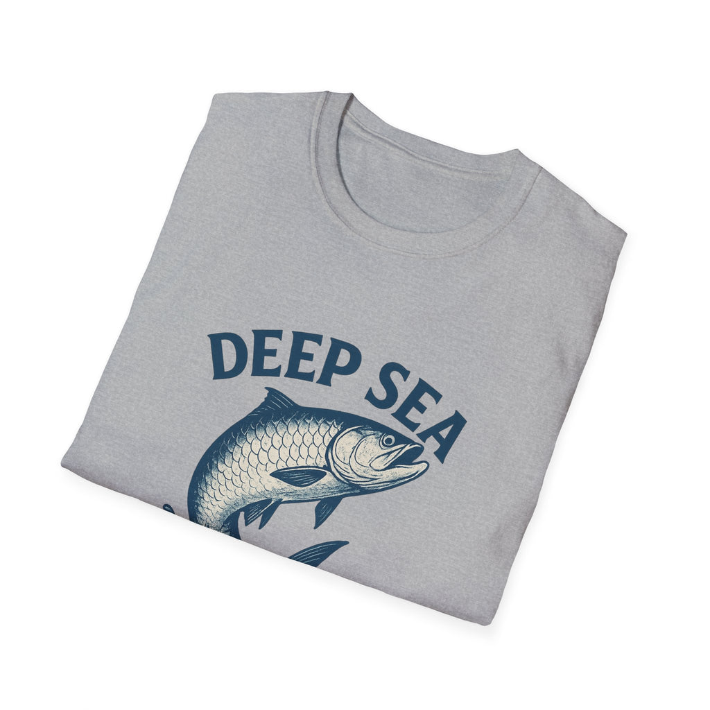 Deep Sea Fishing T-Shirt — "Deep Sea Into the Blue" Graphic Tee