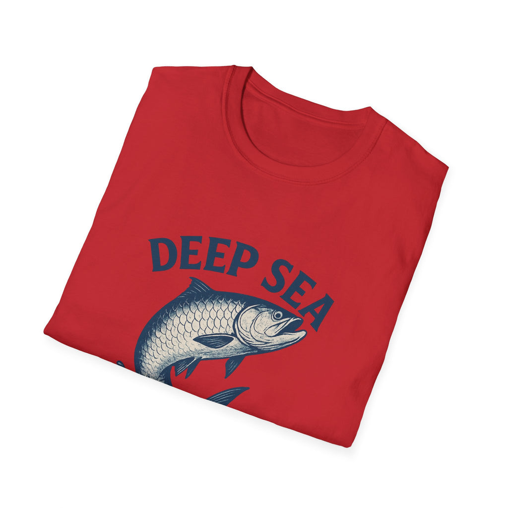 Deep Sea Fishing T-Shirt — "Deep Sea Into the Blue" Graphic Tee