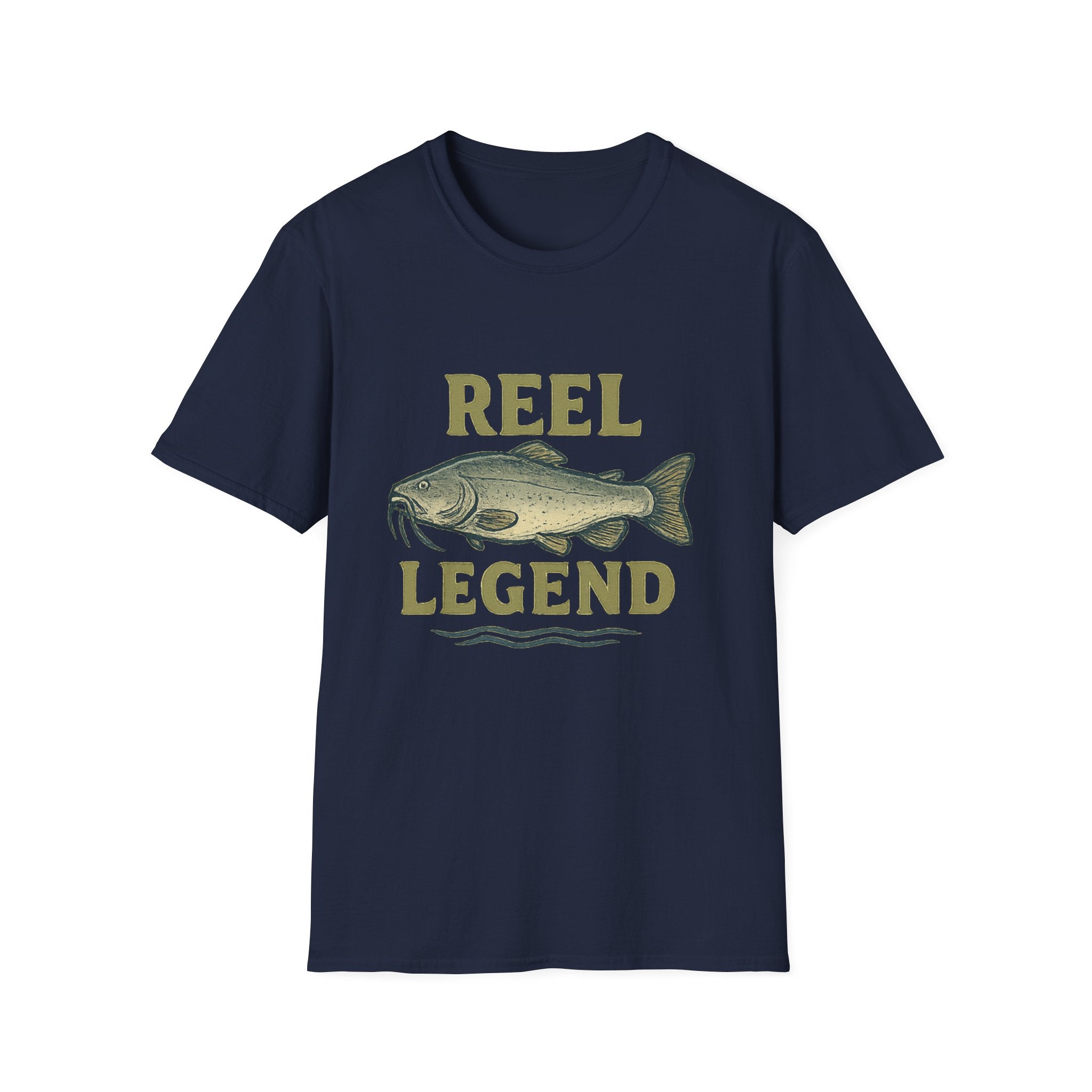 Reel Legend Fishing T-Shirt — Vintage Catfish Graphic Tee for Anglers