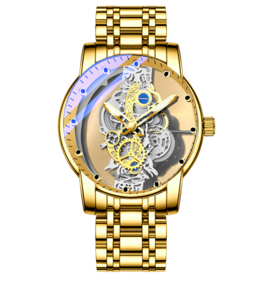 Luxury Gold Skeleton Automatic Men's Watch