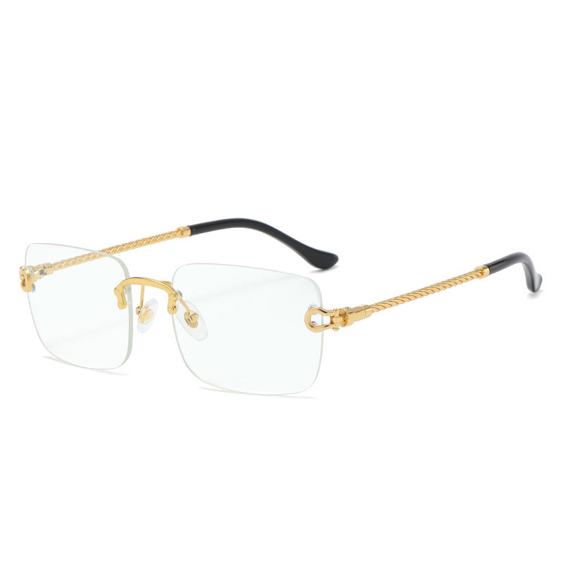 Trendy Frameless Square Trimming Sunglasses