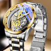 Luxury Gold Skeleton Automatic Men's Watch