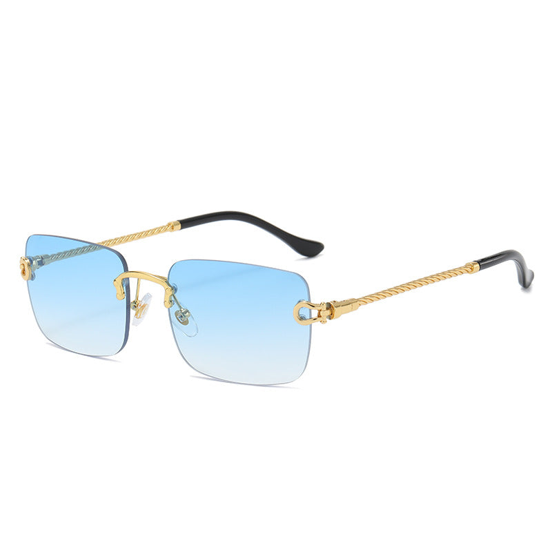 Trendy Frameless Square Trimming Sunglasses