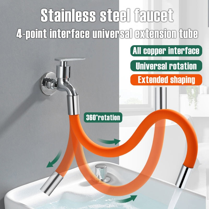 360° Rotation Faucet Extension Extender for Bathroom | Splash-Proof Universal Extension Tube