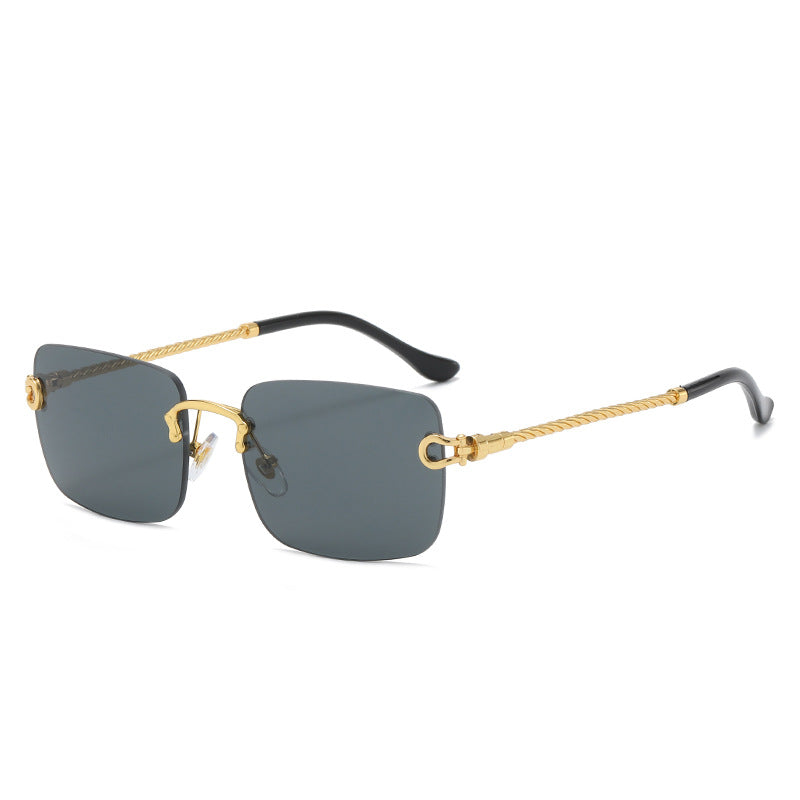 Trendy Frameless Square Trimming Sunglasses